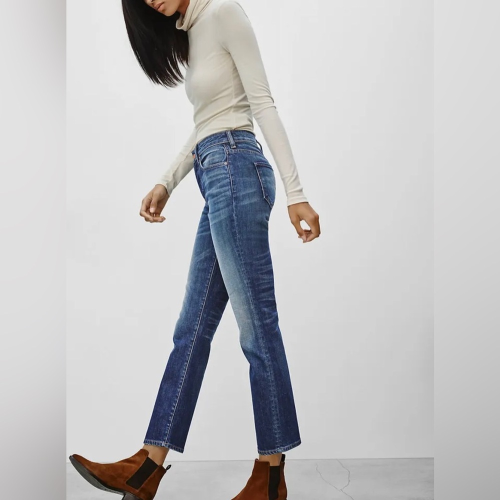 Castings Vintage High Rise Cropped new Straight Leg Jeans Sz 24